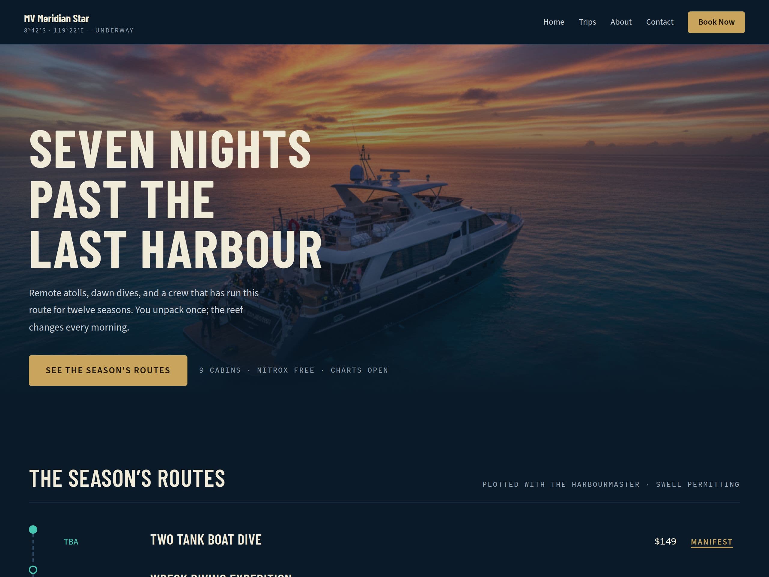 Liveaboard Explorer template preview